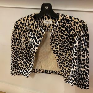 Horses Atelier Cropped Leopard Print Jacket, size 1, worn twice
